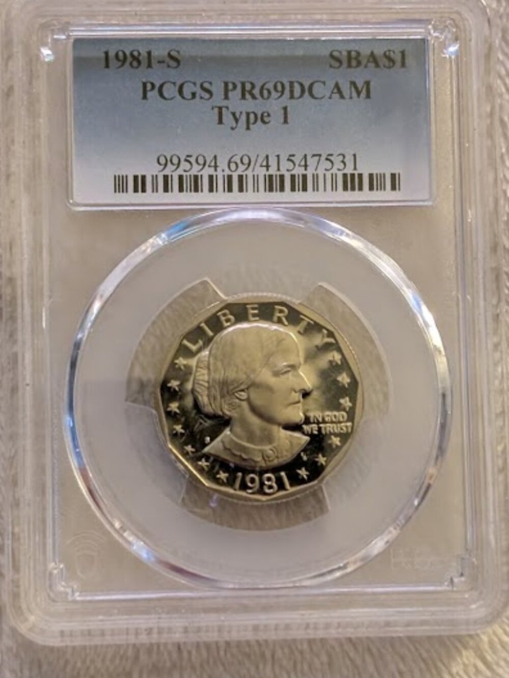 1981-S SBA $1 PCGS PR69DCAM Type 1